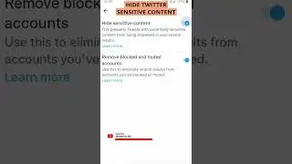 Allow/ Block Twitter Sensitive Content Settings