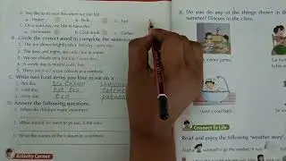 Class 1 E.V.S. Chapter 19: The Weather |  Book Work | Part-III