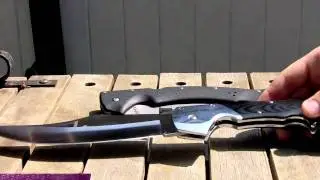 COLD STEEL XL ESPADA & RAJAH II! WHICH IS THE BEST ONE? SLOW MO CUTTING WITH BOTH