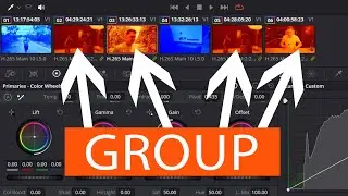 Use GROUPS in DaVinci Resolve for FASTER COLOR GRADING (how to copy color grades in Resolve)