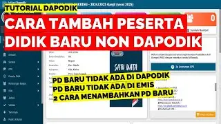 CARA TAMBAH PESERTA DIDIK BARU NON DAPODIK