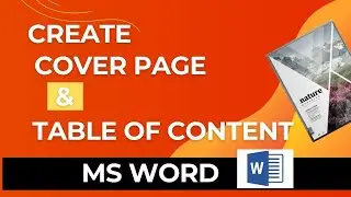 Create Cover Page | Create Table of Content in MS word | Hindi