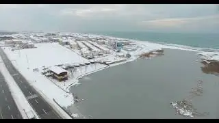 karasu küçükboğaz gölü buz tuttu, müthiş bir görüntü 4k