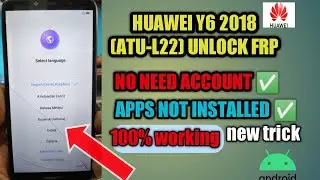 Huawei y6 prime 2018 frp bypass /app not installed / atu-l22 unlock frp/ account unlock 2021