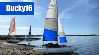 Sailing inflatable catamaran Ducky16 / Надувний вітрильний катамаран / Надувной парусный катамаран
