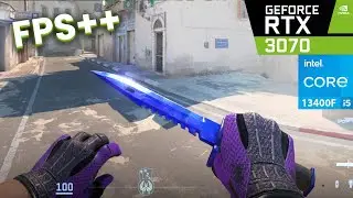 Counter Strike 2 - RTX 3070 + Intel Core i5 13400F - Max and Low competitive preset Benchmark 1080p