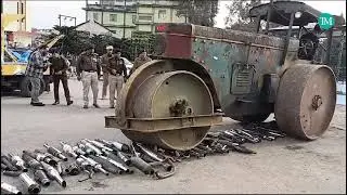 STP destroys 181 modified silencers to curb unauthorized vehicle alterations