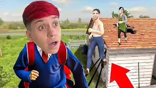 FUGA SECRETA PELO CÉU NO SIMULADOR DE ESCOLA!! (SCHOOLBOY RUNAWAY)