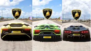 FH5 DRAG RACE - Lamborghini Aventador Sv Vs Aventador Svj Vs Sian