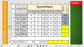 How to Create table on Microsoft Excel speak khmer #LACH PICH #pichdesign #Pichlach #lachpich