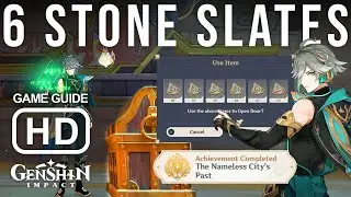 All 6 Mysterious Stone Slate Locations + 2 Precious Chest & Achievement Guide - Genshin Impact 3.4