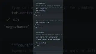 Python string methods-2: center, count, endswith