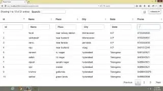 Datatable Server Side Example Using Java