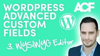 WYSIWG Editor - WordPress Advanced Custom Fields for Beginners (3)