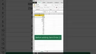 Add Zero In Front of a Number Using Apostrophe (') in Excel 