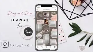 How to create Instagram Puzzle feed with Canva | Drag and Drop Template