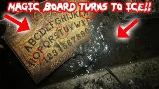 HAUNTED OUIJA BOARD TURNS TO ICE CAUGHT ON CAMERA! OUIJA BOARD CHALLENGE IN TOMS HAUNTED HOUSE!