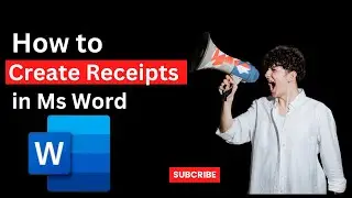 How to Create Receipts In Microsoft Word #Microsoft Word receipt tutorial