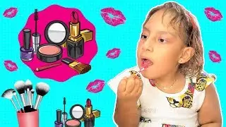 Maria Clara pretends to cry to get new clothes and makeup from daddy - MC Divertida