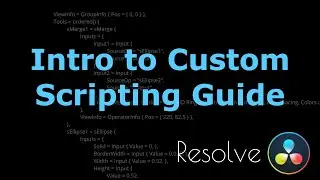 Davinci Resolve 17 Intro to Custom Scripting Guide