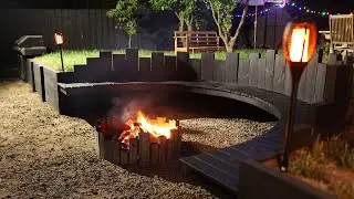 How To Build a Curved Fire Pit #diy