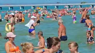 Анапа. Пляж. Июль 2023 год.