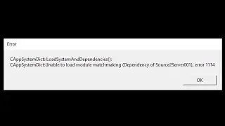 🔫 КС2 ошибка 1114 CS2 error 1114 решение