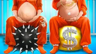 БОГАТАЯ VS БЕДНАЯ БЕРЕМЕННАЯ || Крутые Лайфхаки Для Родителей! Как Тайком Пронести Еду С 123 GO!