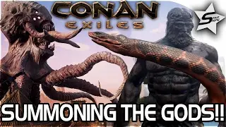 Conan: Exiles Gameplay - SUMMONING THE GODS AVATARS! SUMMONING YOG, SUMMONING SET, SUMMONING MITRA!!