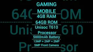 🔥🔥4GB RAM 64GB ROM🔥🔥Unisoc T610 Processor | 5000mAh Battery | 13MP + 2MP + 2MP | 5MP Front Camera