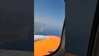 Родос вид из иллюминатора самолета. конец июль 2023 (Rhodes view from an airplane window. july 2023)