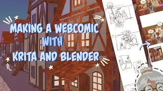 Art With Me ✨ How I Make My Webcomic in Krita and Blender (+ voiceover commentary)