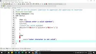 WAP Convert Lowercase to Uppercase and vice versa in C++ Programming Tutorials - 70