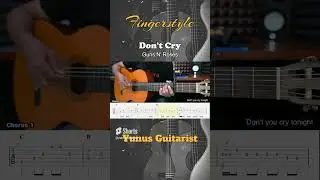 Don't Cry - Guns N' Roses - Fingerstyle Guitar Tutorial + TAB & Lyrics  