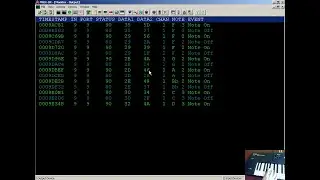 MIDI: Visualize MIDI note-on and note-off messages