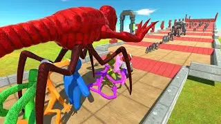 Mutant Primates Climb Challenge | Titanus Red VS Rainbow Friends - Animal Revolt Battle Simulator