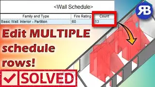 Revit Snippet: How to edit multiple schedule rows & corresponding elements