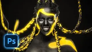 How to Add Glow in Body Painting in Photoshop (1-Minute Photoshop Tutorial)