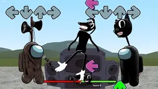 AMONG US SIREN HEAD VS AMONG US CARTOON CAT! Friday Night Funkin' [FNF X GMOD Trevor Hend] Tapliasmy