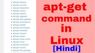 How to use apt-get command in Linux Explanation in Hindi