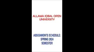 AIOU BS, Bed, BBA, MA, ADE semester Spring 2024 Lat dates #shorts