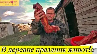 Как мы за коптили 4 кролика, помогли тестю и съездили за грибами. Наша жизнь в деревне.