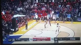 FAU Botched Dunk in last seconds against FDU