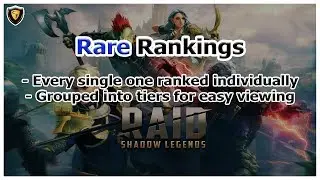 RAID Shadow Legends | Rare Rankings | Complete Tier List