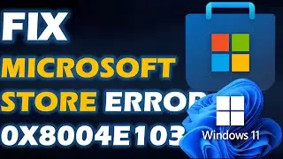 Solution:  "Microsoft Store Error code 0x8004e103" in Windows 11/10