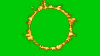 fire burning ring green screen effects footage HD video