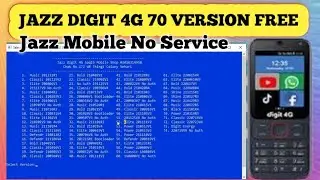 Jazz Digit 4G Pro, Power,Bold,Elite All Network Zong Ufone Telenor 70 Version Unlock file Working