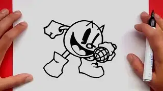 How to draw Pac Man fnf | Drawing Friday Night Funkin characters style