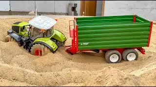 TRACTOR AT THE LIMIT, BRAND NEW LOADER GETS DIRTY, RC TRUCKS AND TRACTORS!