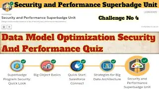 Data Model Optimization Security and Performance Quiz || Security and Performance || Challenge 4